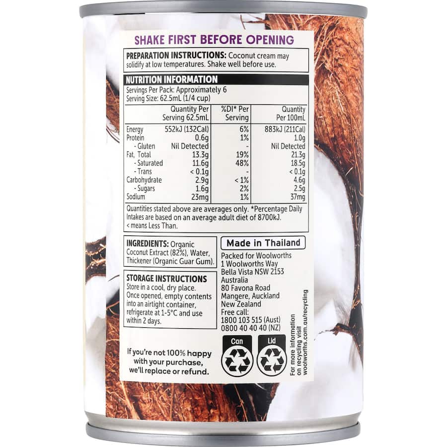 Macro Organic Coconut Cream  Can 400mL