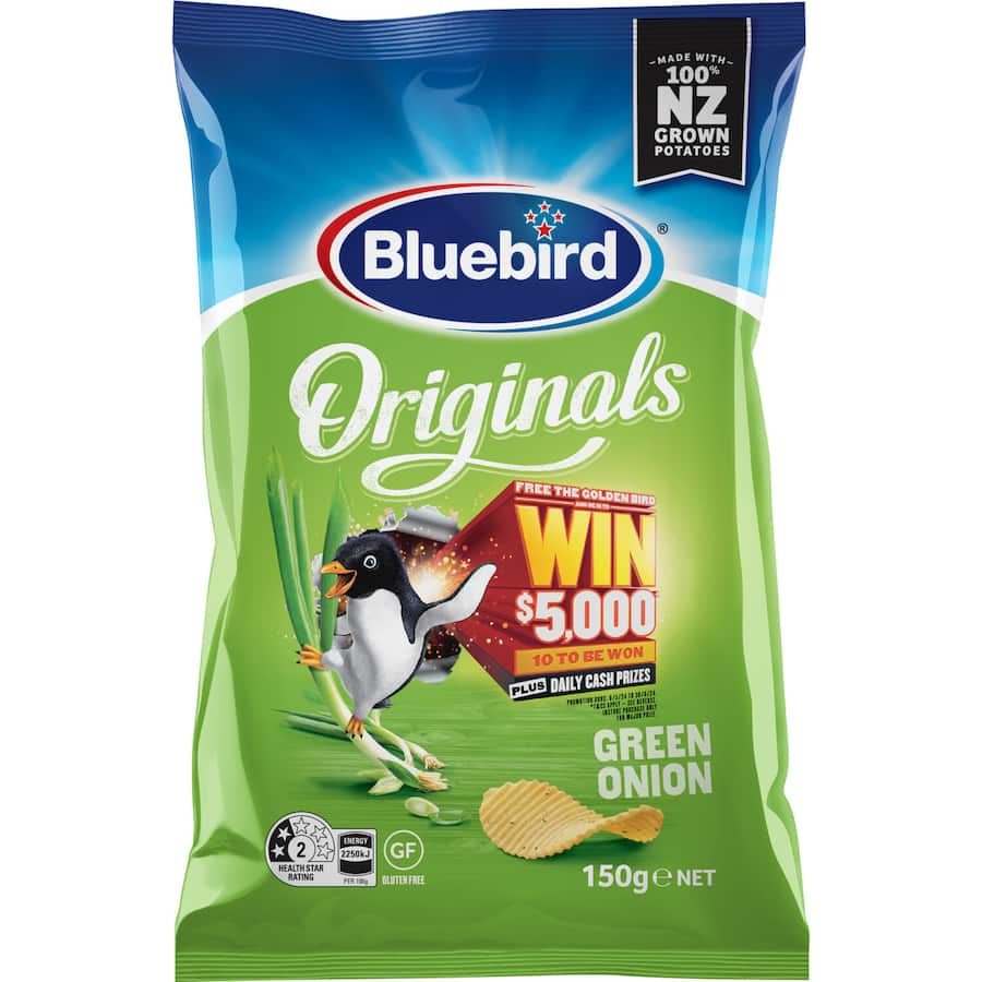 Bluebird Originals Chips Green Onion 150g