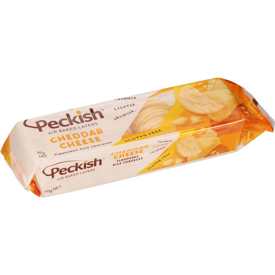 Peckish Rice Crackers Cheddar Cheese 90g