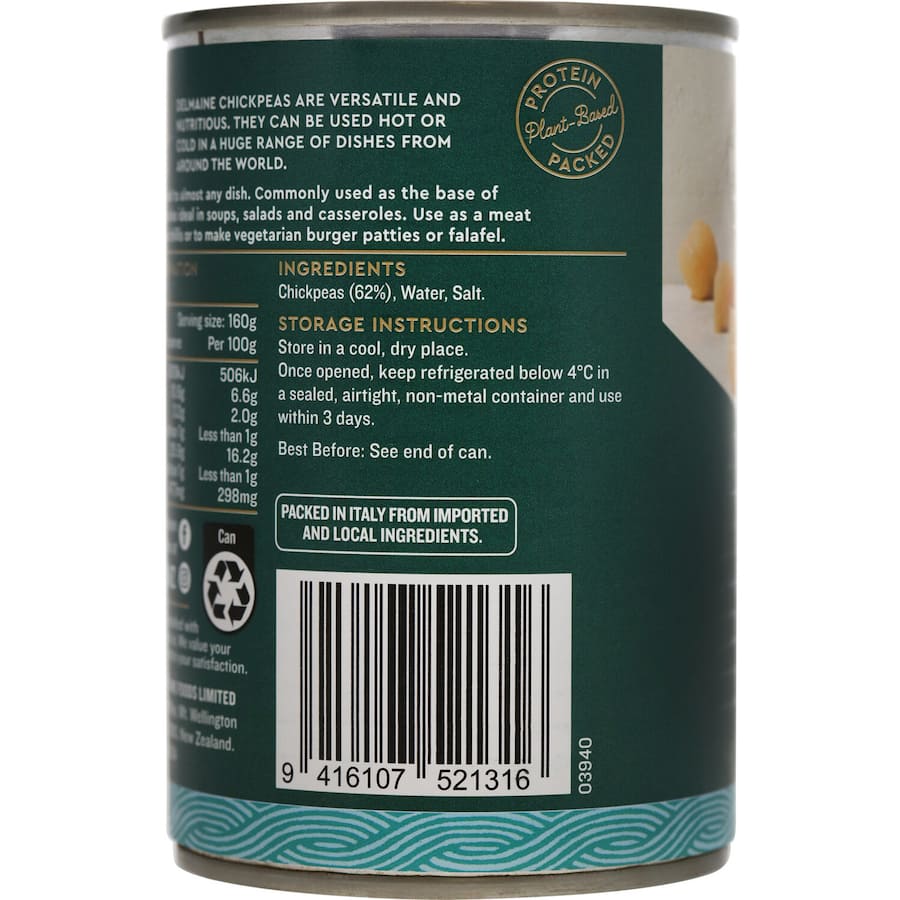 Delmaine Chickpeas  Can 390g