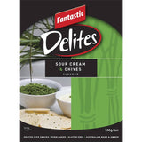 Fantastic Delites Rice Crackers Sour Cream & Chives 100g