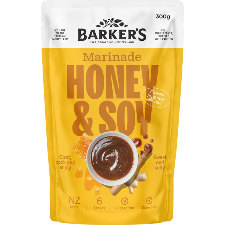 Barker's Honey & Soy Sauce  Pouch 300g