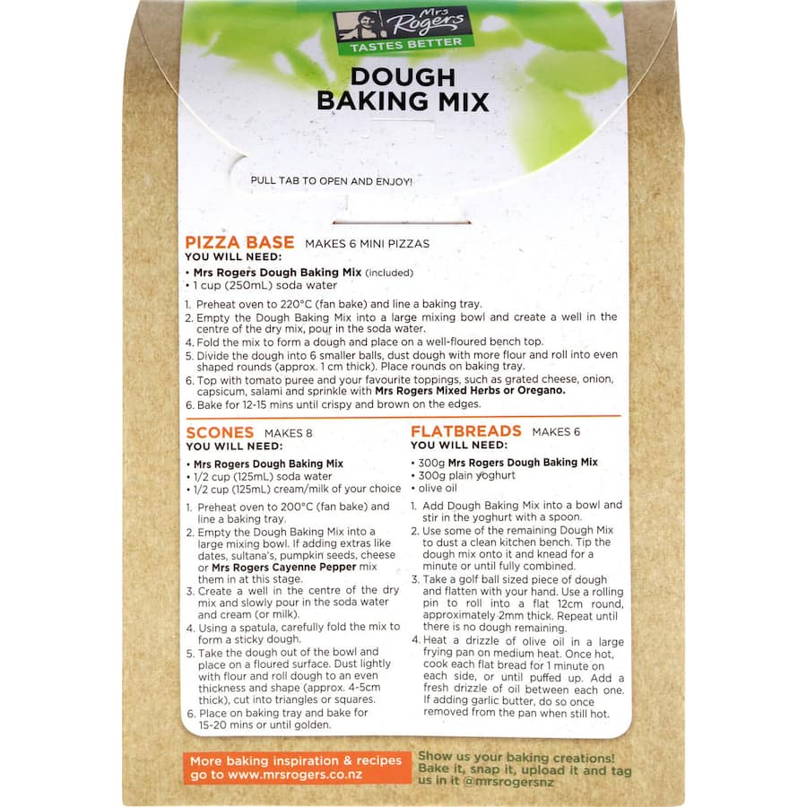 Mrs Rogers Baking Mix Bases Dough 390g