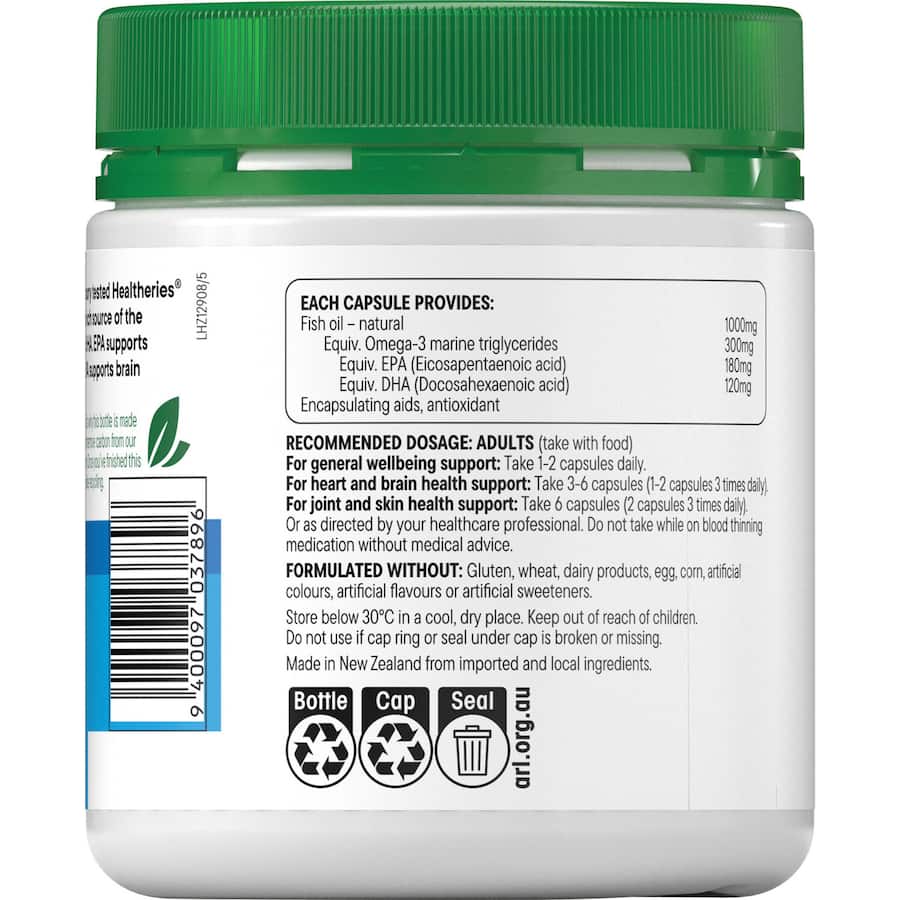 Healtheries Fish Oil Value Pack 1000mg 200pack