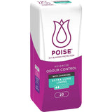 Poise Continence Liner Extra Long With Charcoal 20pack