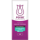 Poise Continence Liner Extra Long With Charcoal 20pack