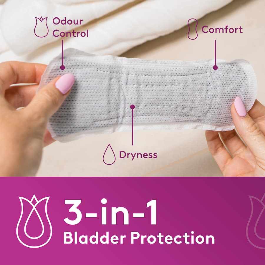 Poise Continence Liner Extra Long With Charcoal 20pack