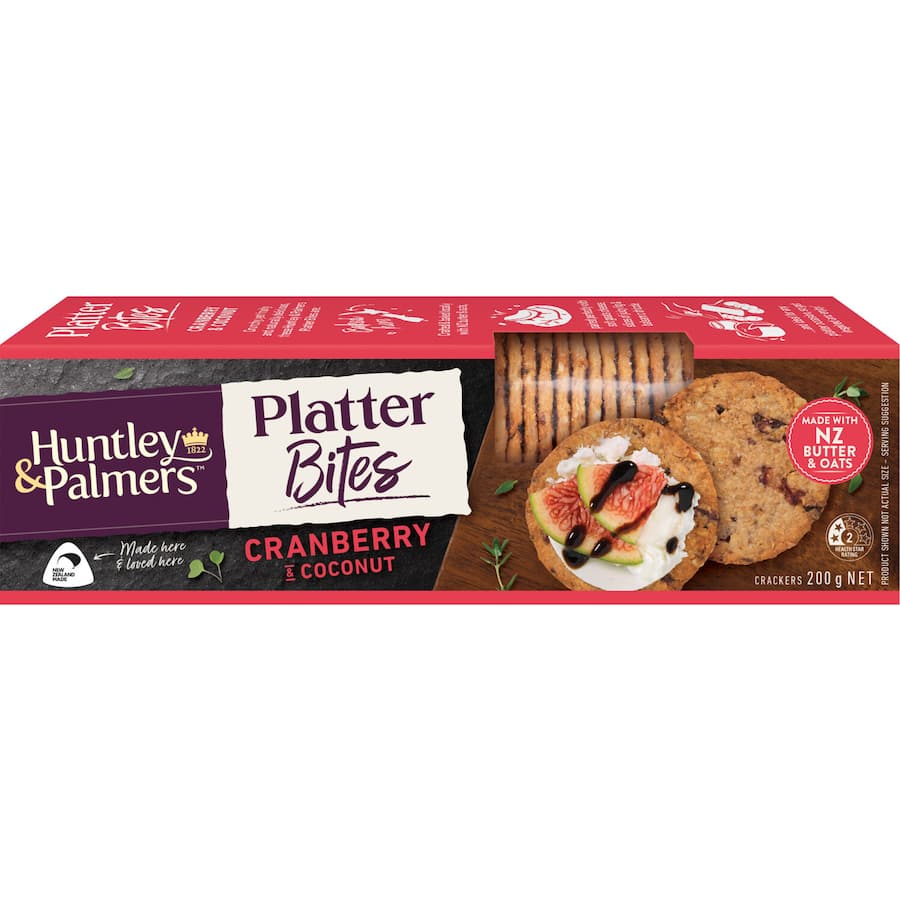 Huntley & Palmers Crackers Cranberry & Coconut Platter 200g