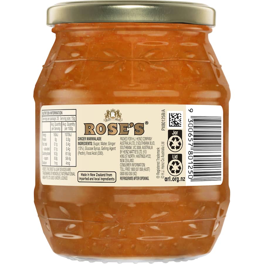 Rose's Marmalade Ginger Jar 375g