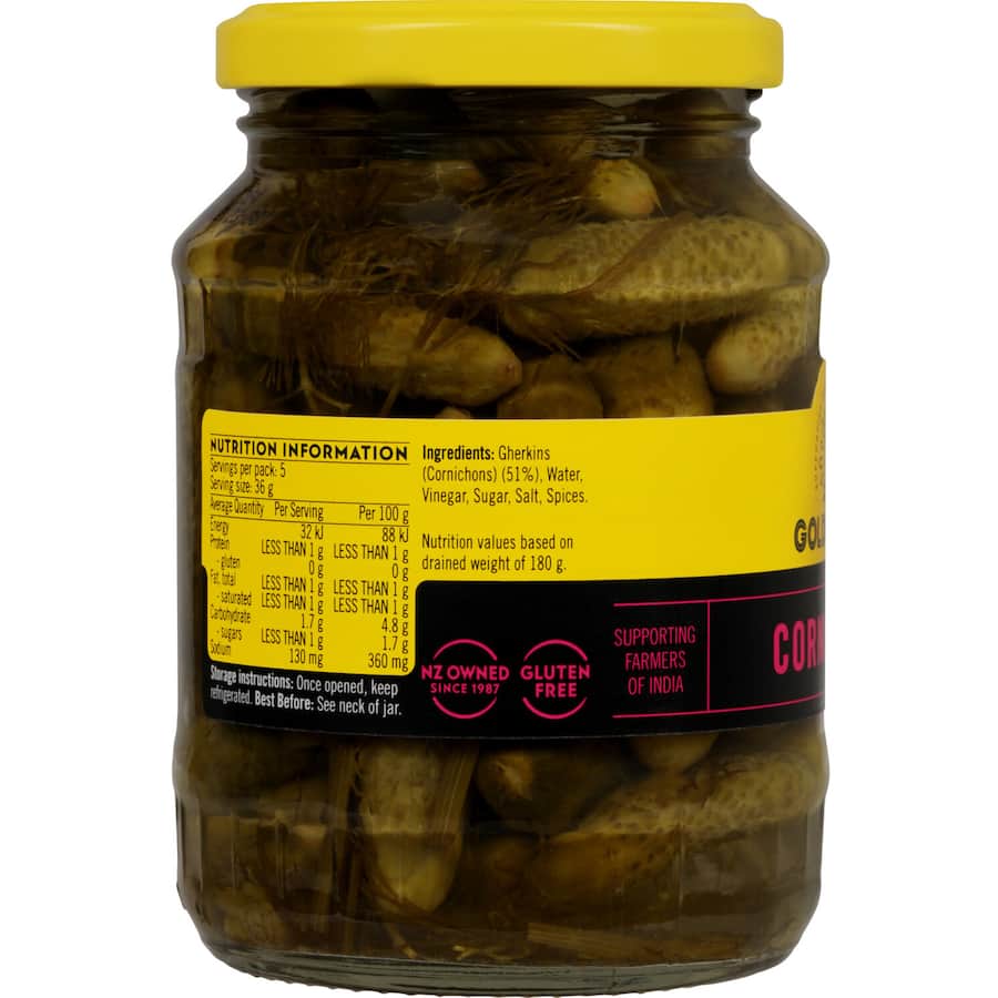 Golden Sun Cornichons Gluten Free 350g