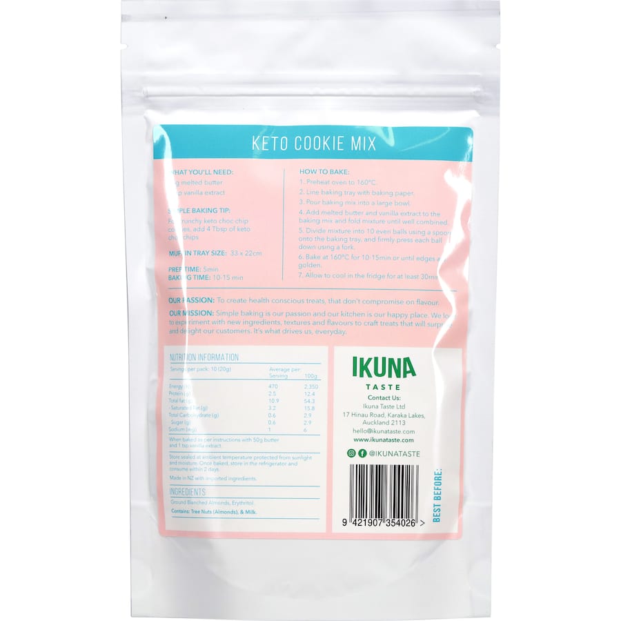 Ikuna Taste Keto Cookie Baking Mix  150g