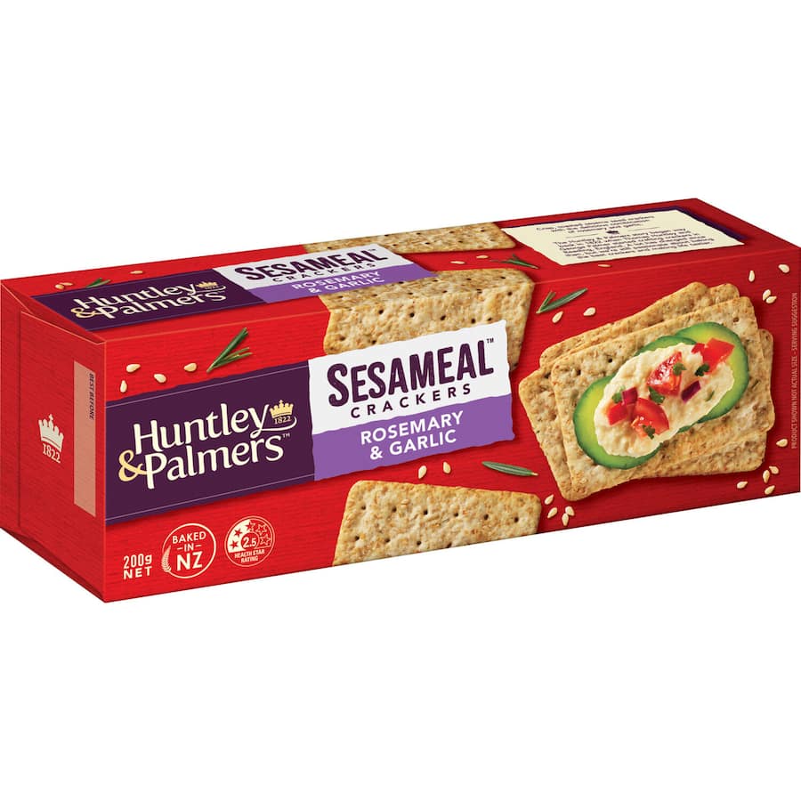 Huntley & Palmers Crackers Sesameal Rosemary & Garlic 200g