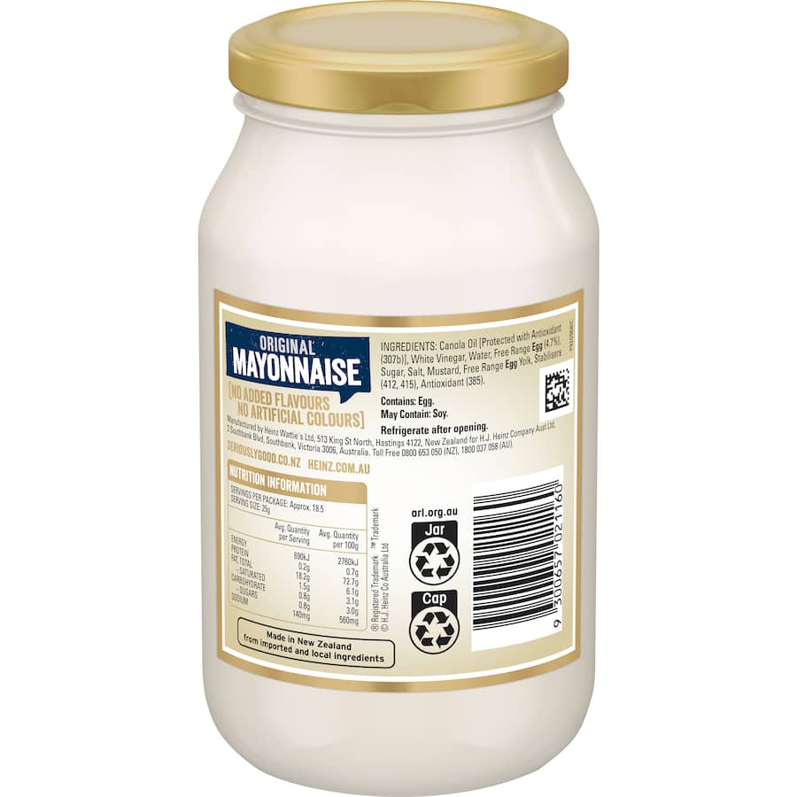 Heinz Seriously Good Mayonnaise Original Jar 470g