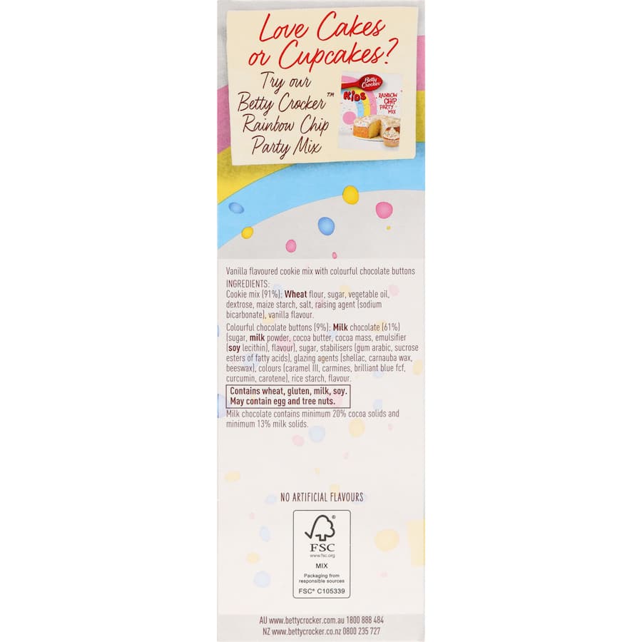 Betty Crocker Cookie Mix Rainbow 495g