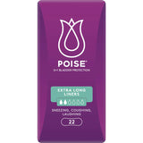 Poise Womens Continence Pads Extra Long Liners 22pack
