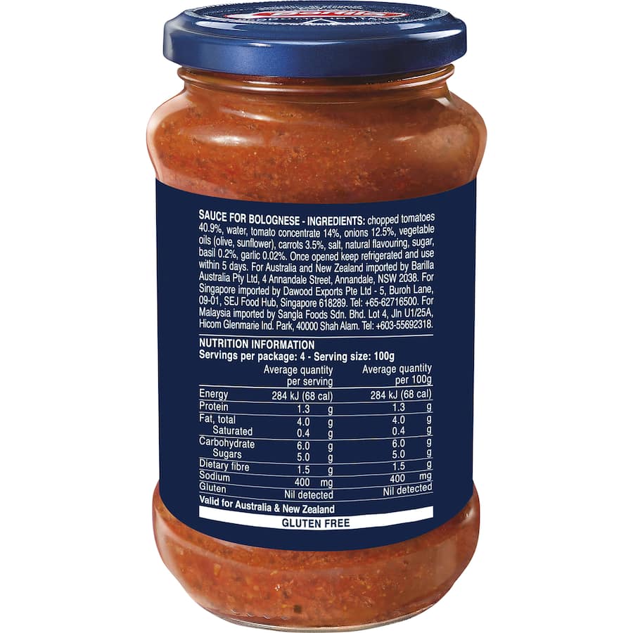 Barilla Pasta Sauce Base Per Bolognese 400g