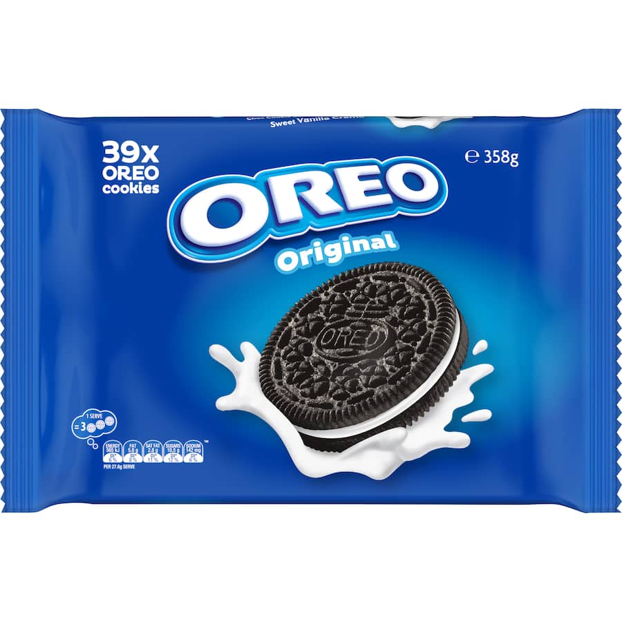 Oreo Creme Filled Biscuits Original Family Pack 358g