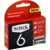 Schick 6 Razor Blades High Performance 4pack