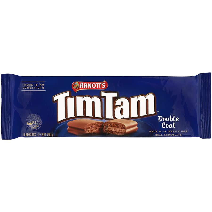 Arnotts Tim Tam Chocolate Biscuits Double Coat 200g