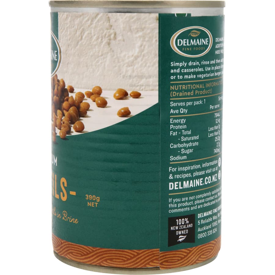 Delmaine Lentils  Can 390g