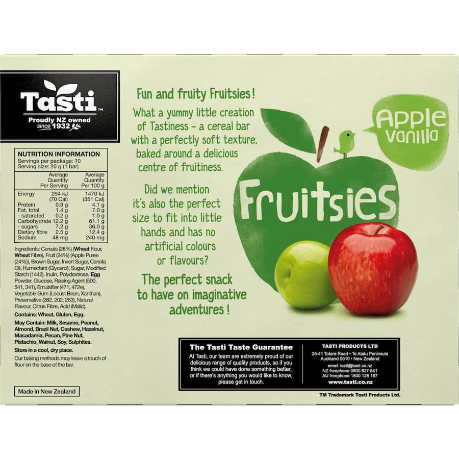 Tasti Fruitsies Fruit Sticks Apple & Vanilla 10pk 200g