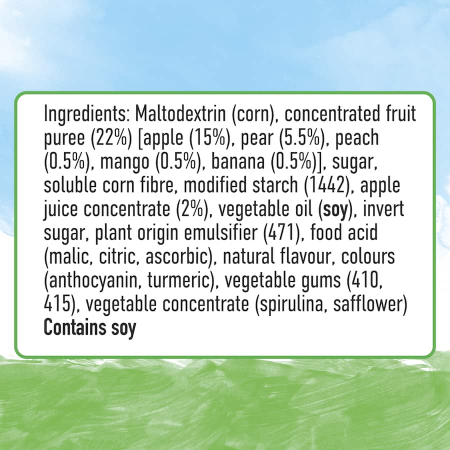 Uncle Tobys Roll-ups Fruit Snack Rainbow Fruit Salad 6pk 94g