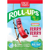 Uncle Tobys Roll-ups Fruit Snack Rainbow Berry Berry 6pk 94g