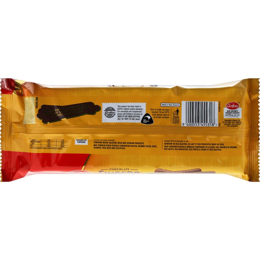 Griffins Chocolate Biscuits Fingers 180g