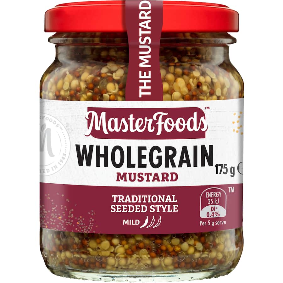 Masterfoods Mustard Wholegrain Jar 175g