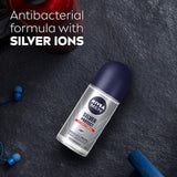 Nivea Men Roll On Deodorant Antiperspirant Silver Protect 50mL