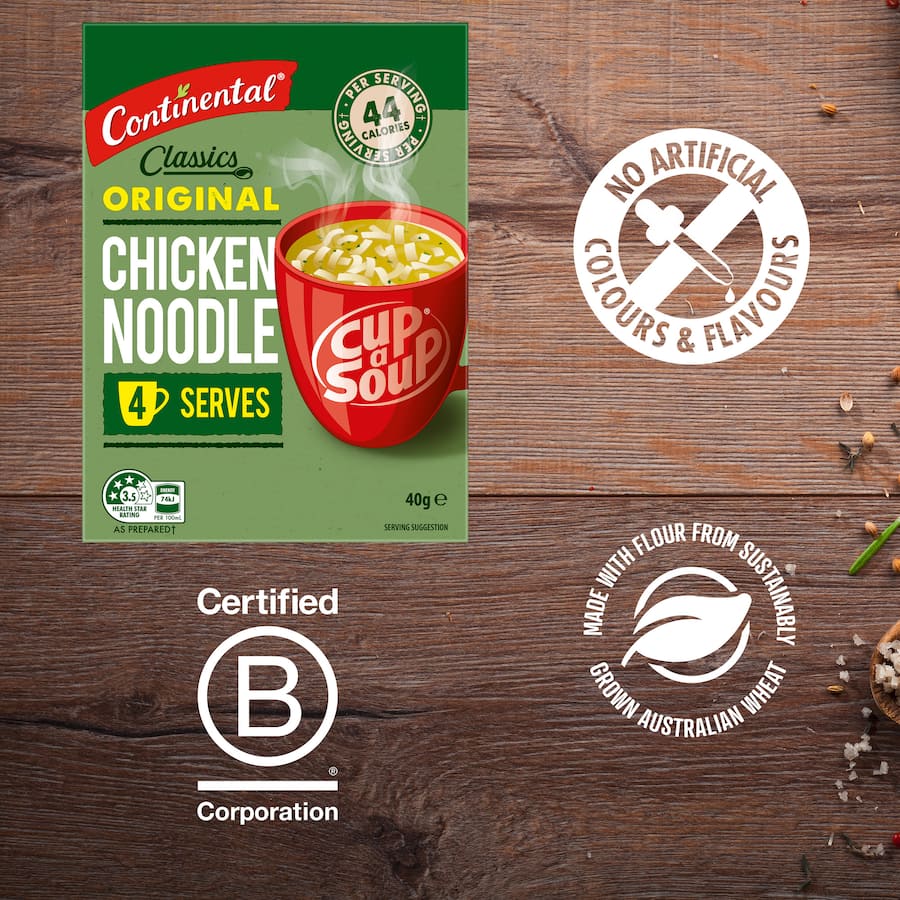 Continental Cup A Soup Instant Soup Chicken Noodle 40g 4pack