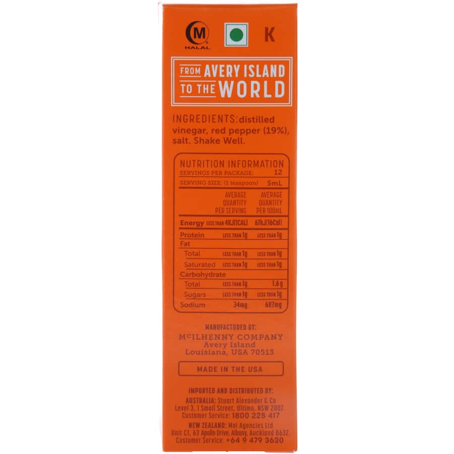 Mcilhenny Tabasco Sauce Red Pepper 60mL