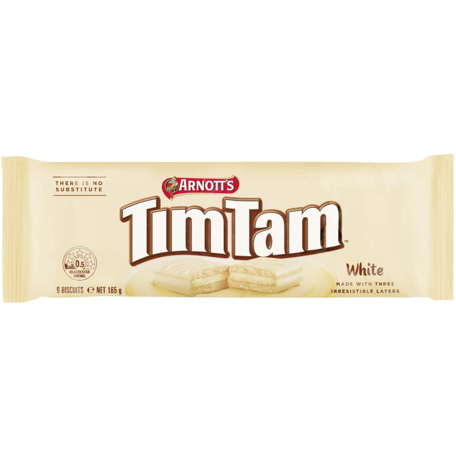 Arnotts Tim Tam Chocolate Biscuits White 165g