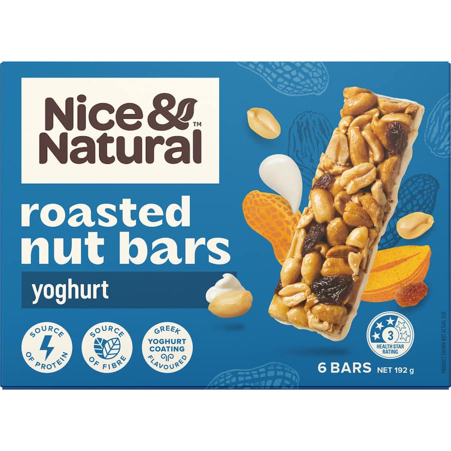 Nice & Natural Nut Bars Yoghurt 6pk 192g