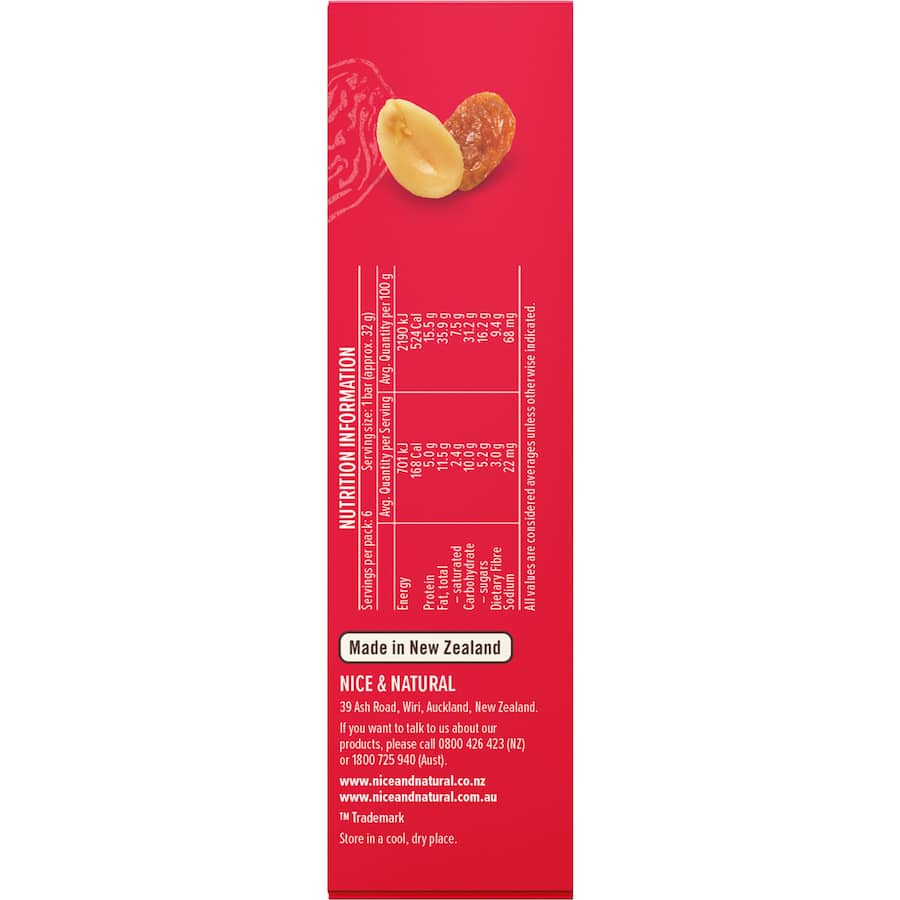 Nice & Natural Nut Bars Trail Mix 6pk 192g