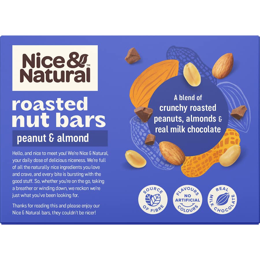 Nice & Natural Nut Bars Peanut & Almond 6pk 192g