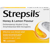 Strepsils Sore Throat Relief Lozenges Honey & Lemon Flavour