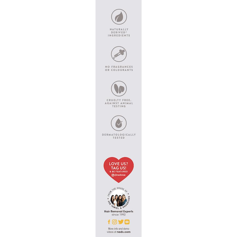 Nad's Hair Removal Wax Strips Body 60pack
