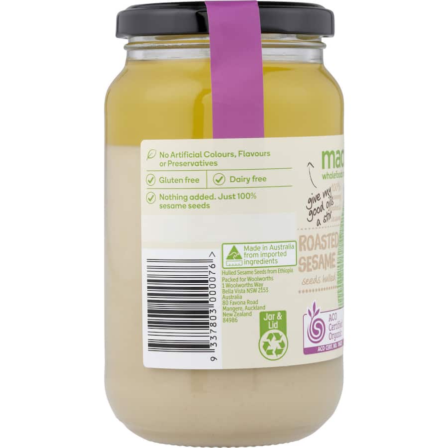 Macro Organic Hulled Tahini  375g