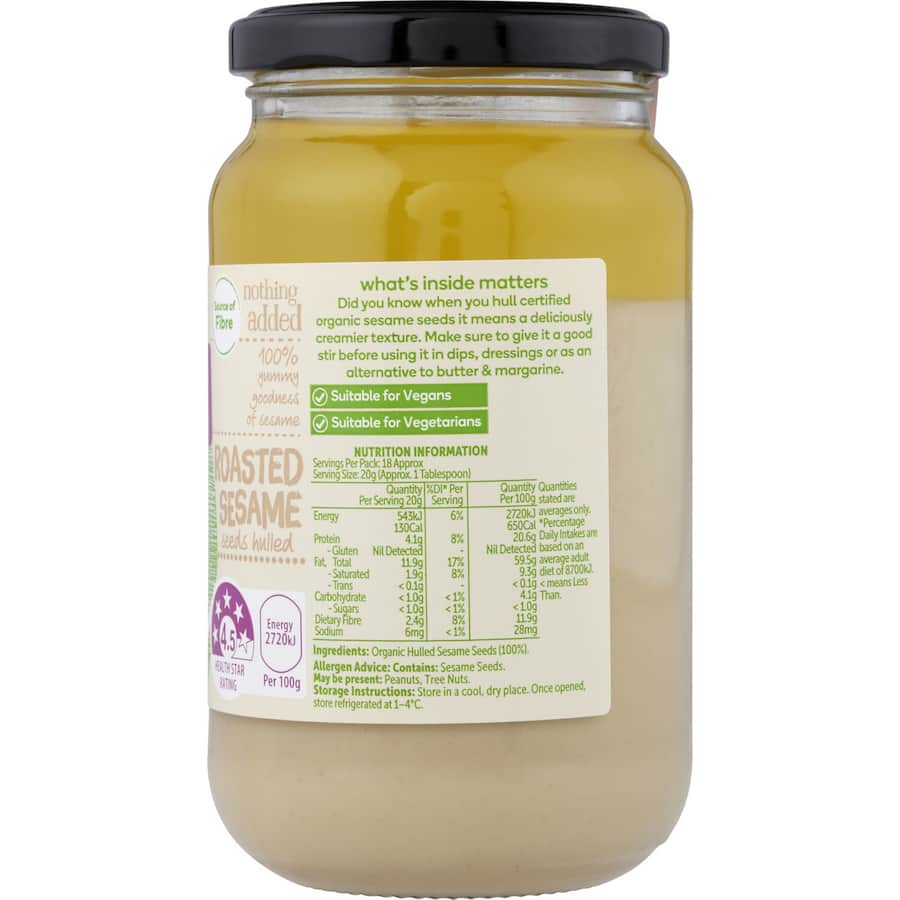 Macro Organic Hulled Tahini  375g