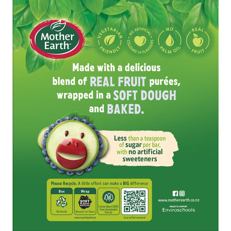 Mother Earth Fruit Sticks Blueberry 8pk 152g