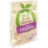 Macro Organic Natural Cashews Raw 250g
