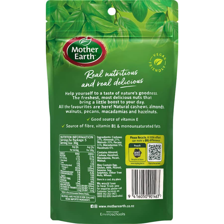 Mother Earth Snack Mix Deluxe Natural 150g
