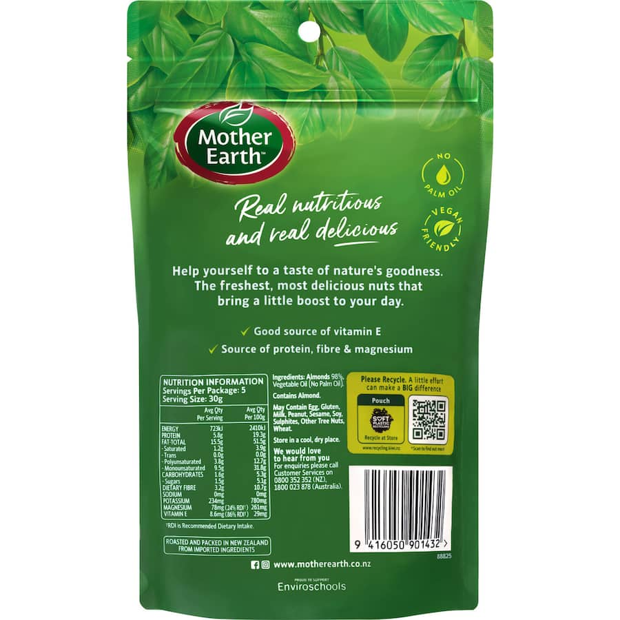 Mother Earth Almonds Batch Roasted 150g