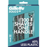 Gillette Solo 2 Razor Handle +20 Cartridges Kit
