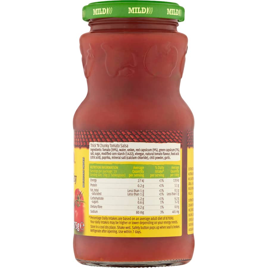 Old El Paso Salsa Mild Chunky Jar 375g