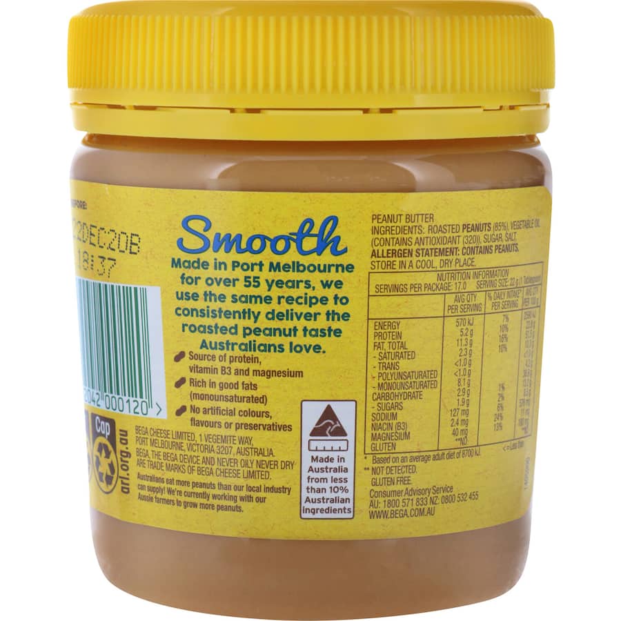 Bega Peanut Butter Smooth 375g