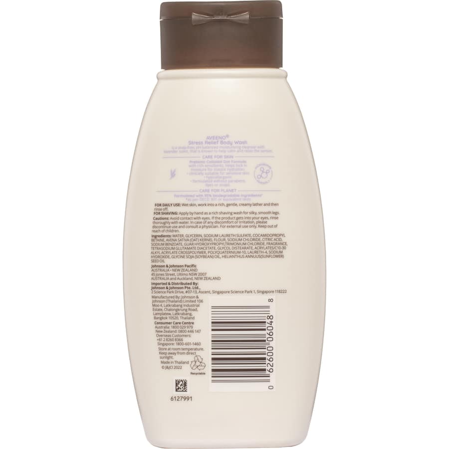 Aveeno Body Wash Stress Relief Bottle 354mL