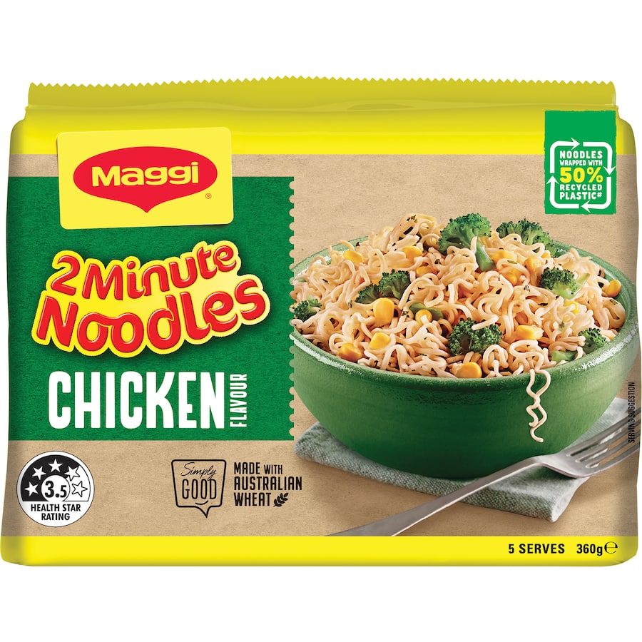 Maggi 2-minute Instant Noodles Chicken 5 pack 360g