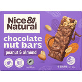 Nice & Natural Nut Bars Choc Peanut & Almond 6pk 180g